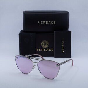 Final Price! Versace VE2267 10007V Silver/Pink Sunglasses